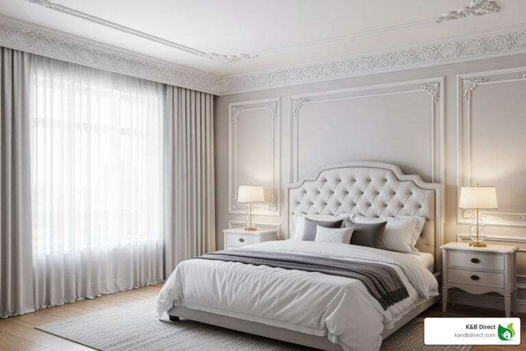 bedroom crown moulding