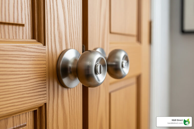 how to fix a bifold closet door knob