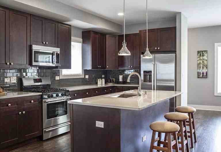 Espresso kitchen cabinets