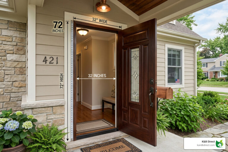 32x72 exterior door inswing