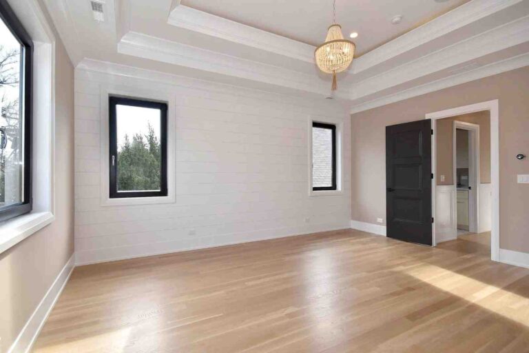 black stained trim