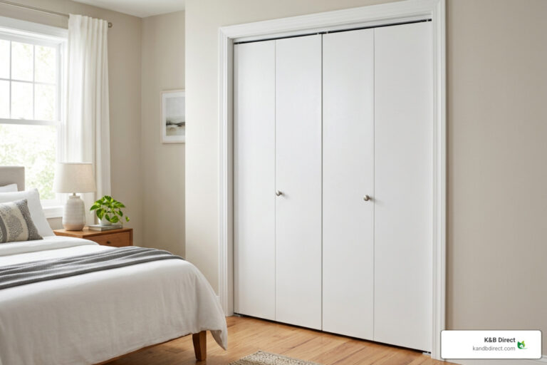 Folding closet doors durable finish