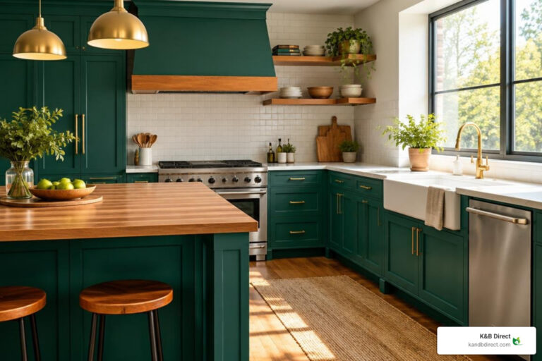 colored kitchen cabinets